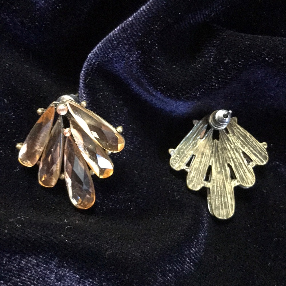 Dressy yellow topaz look.  Post earrings